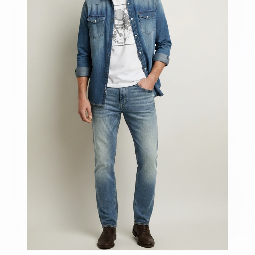 Halifax Denim Group 50x32 Mens Straight Leg / Relaxed Jeans Y2K 90s Style